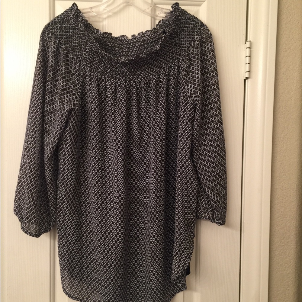 Michael Kors pattern peasant top